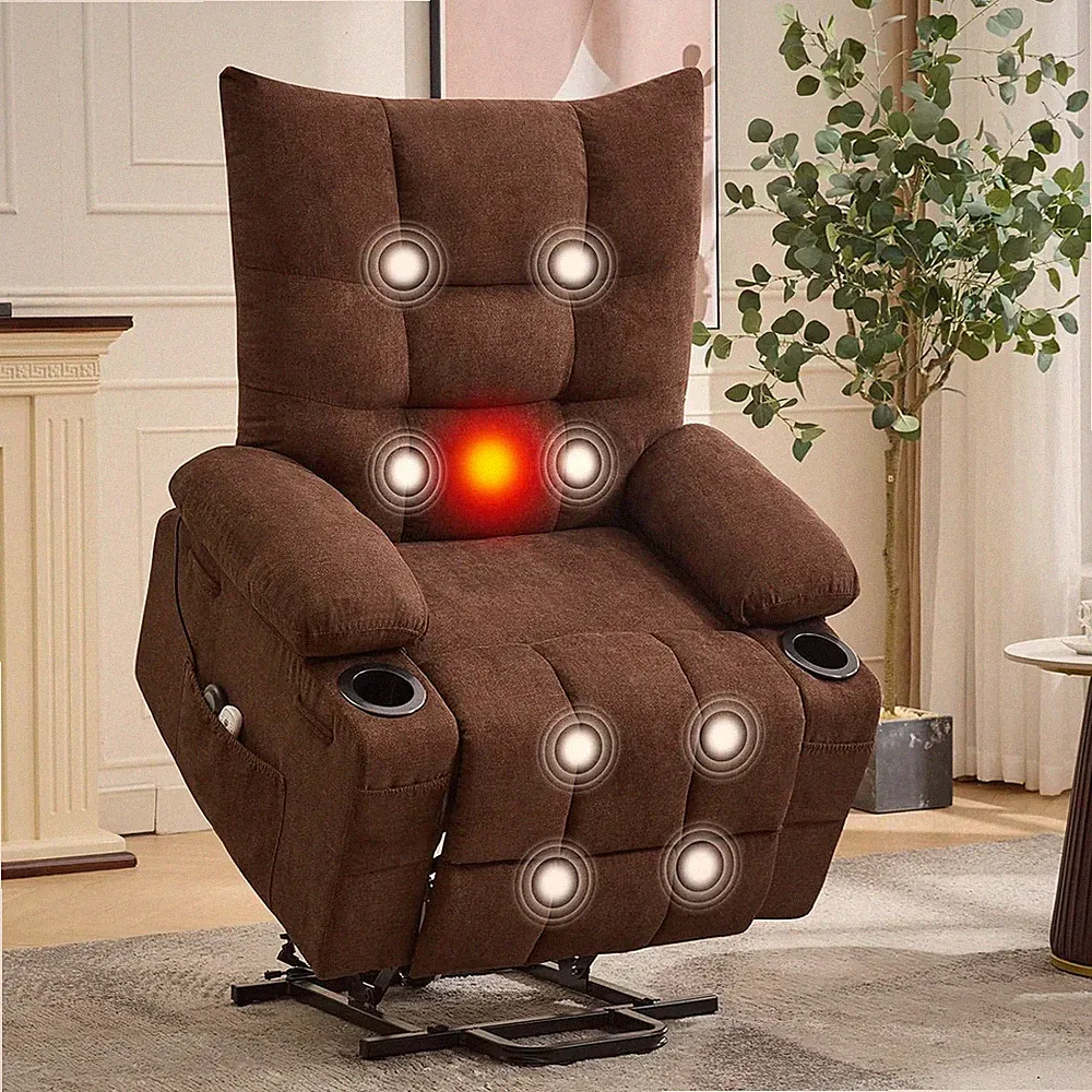 Power Lift Recliner Chair for Elderly - Electric Massage & Heat Recliner with 45