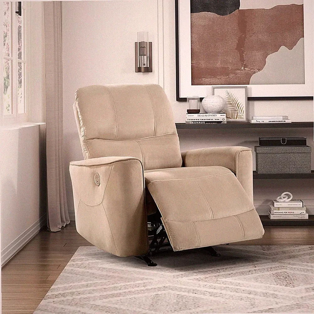 Power Recliner Chair Living Room Velvet Reclining Sofa Chair, Home Theater Seati