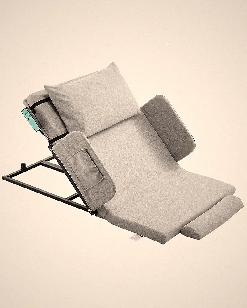 VEVOR Electric Lifting Backrest 300 lbs 4-68° Adjustable with Guardrail & Pouch